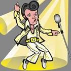 Una figura de dibujos animados de Elvis